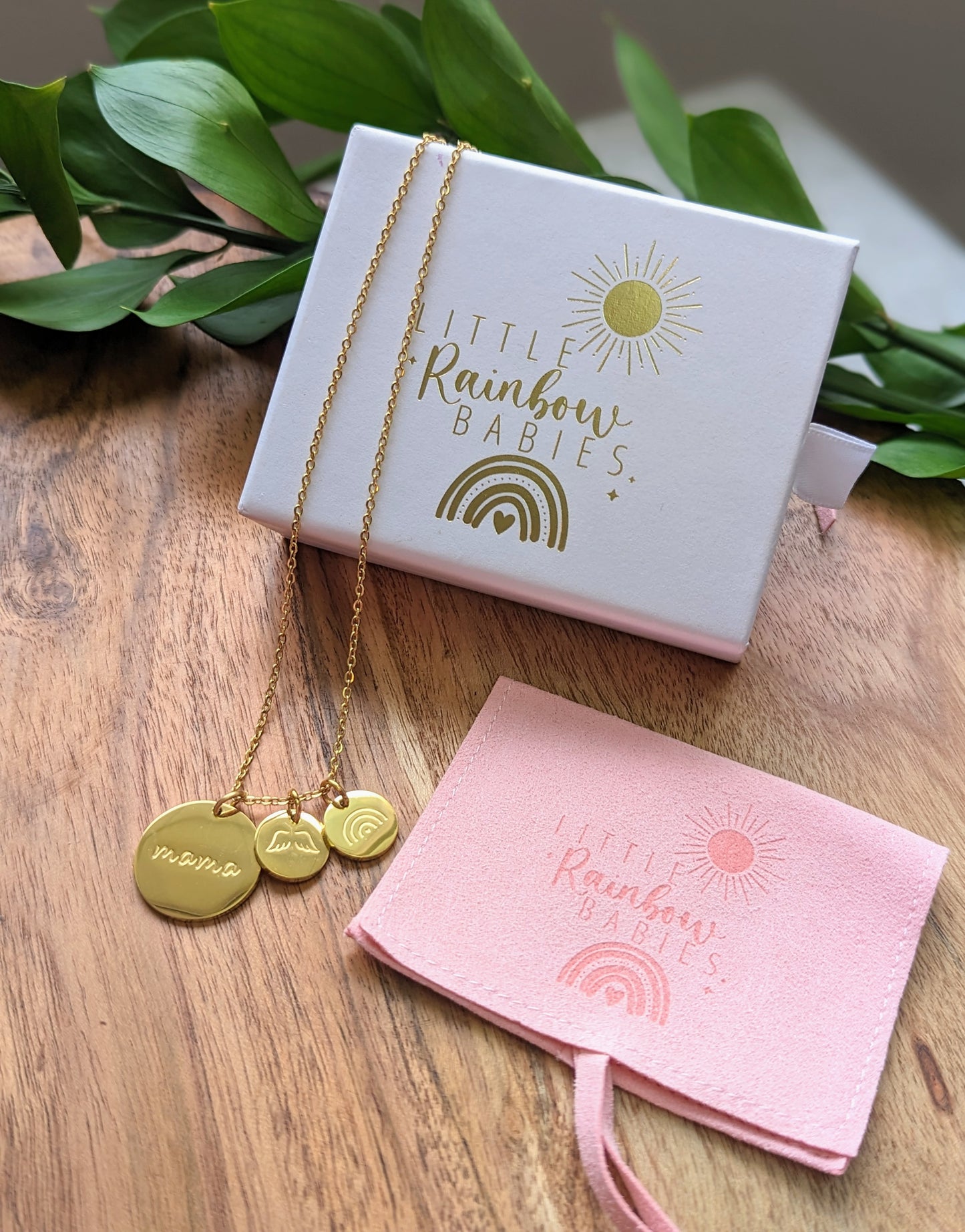 Pendant Necklace - Rainbow Wings Mama