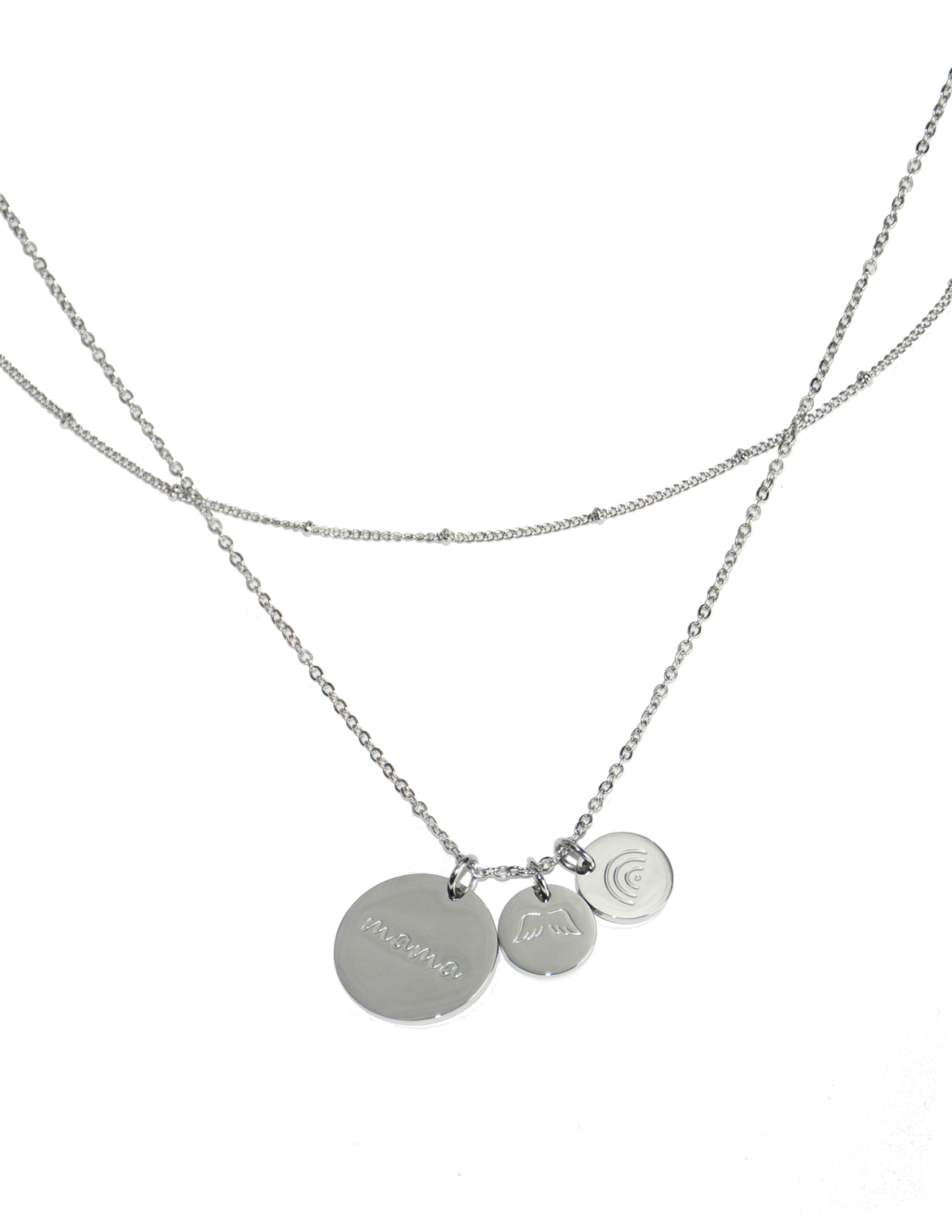 Layered Pendant Necklace - Rainbow Wings Mama
